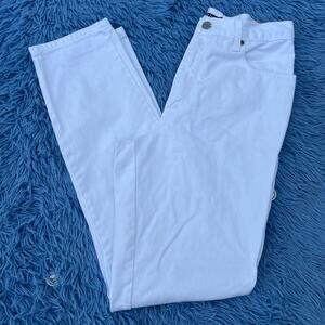 VINTAGE Perry Ellis White Jeans Size 27W 31L Womens Classic Outdoor Y2K